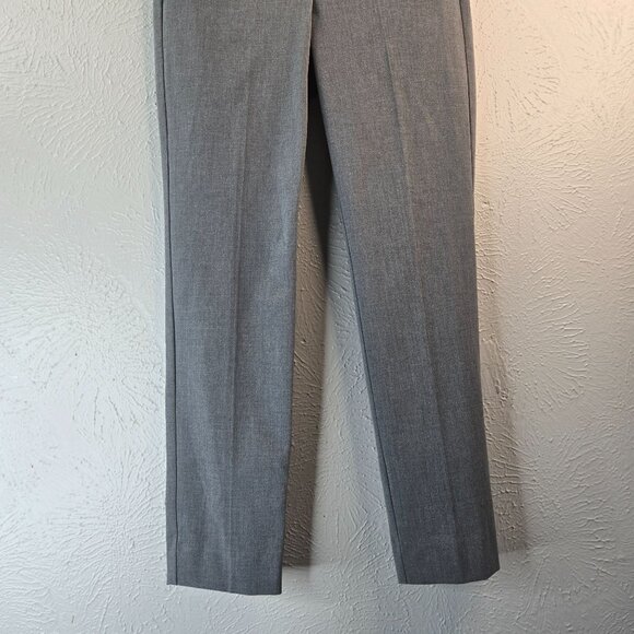 J Crew Stright Dress Pants Sz 6 Gray Minimalist Work Career Full Length Trousers - Picture 4 of 13
